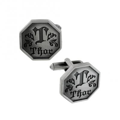 Vintage Thor Gunmetal Shield Cufflinks.JPG